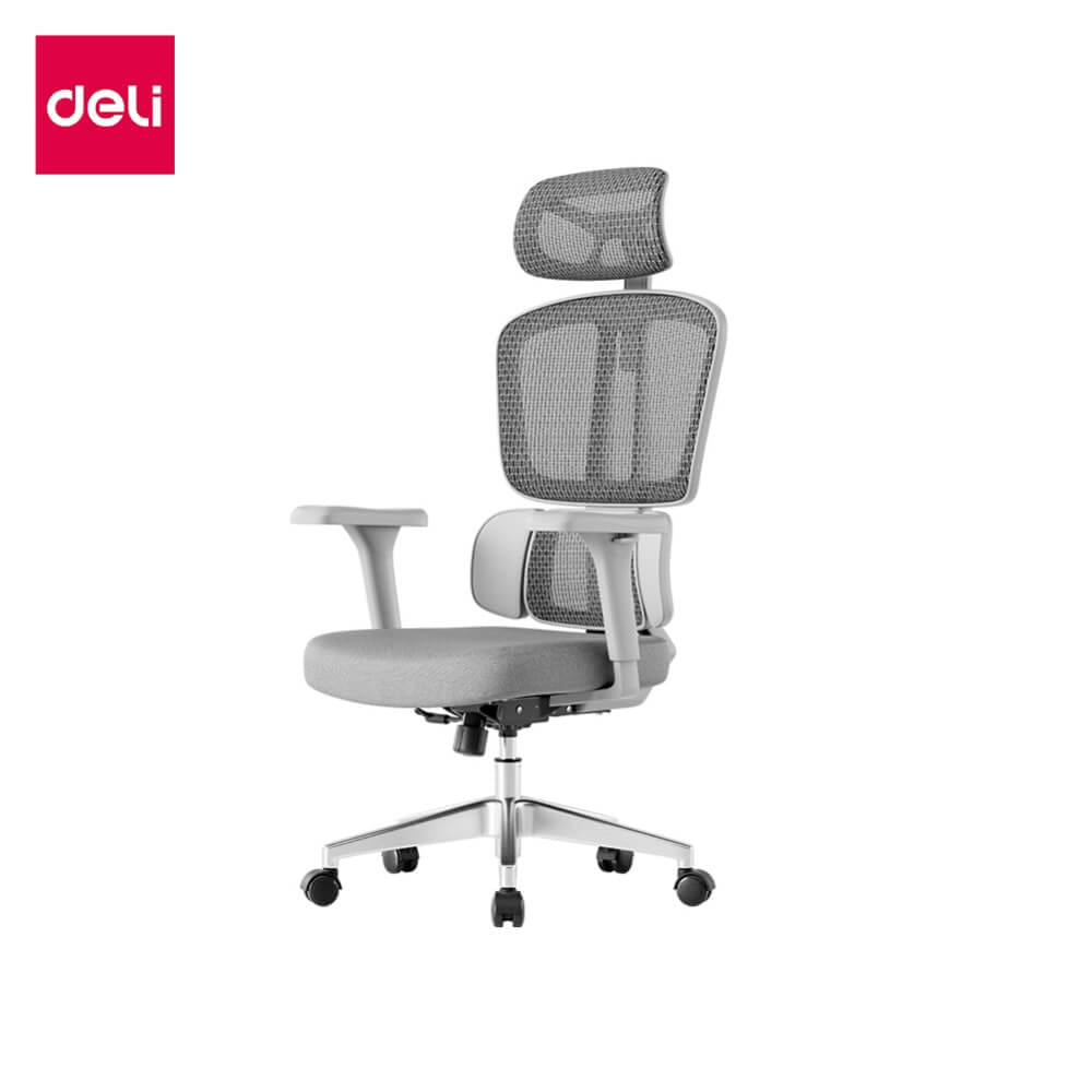 เก้าอี้สำนักงาน DELI E4985-GR-01 เบาะโฟม สีเทา_0